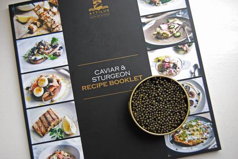 NUOVO LIBRO DI RICETTE A BASE DI CAVIALE E STORIONE